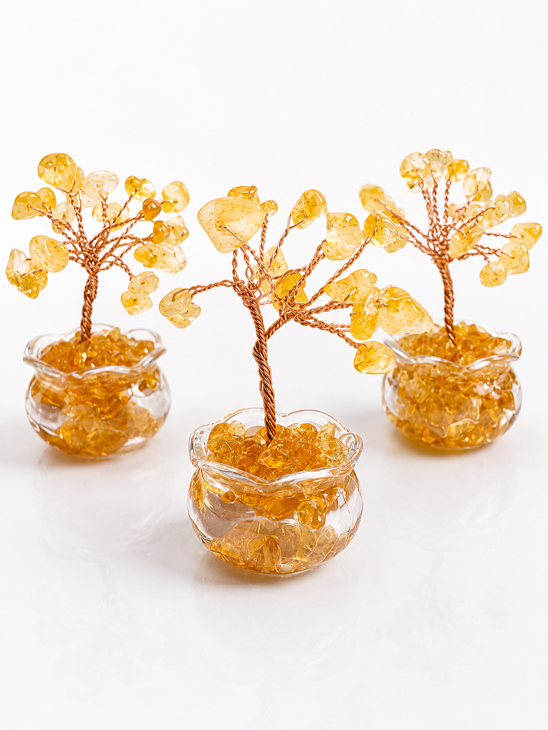 Yellow Agate Mini Crystal Gem Tree