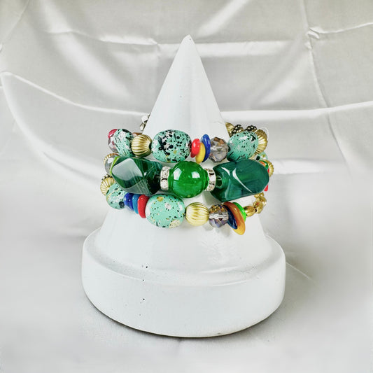 Green Spiral Bracelet