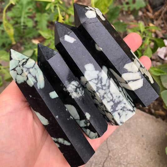 Plum Blossom Jade Crystal  Point