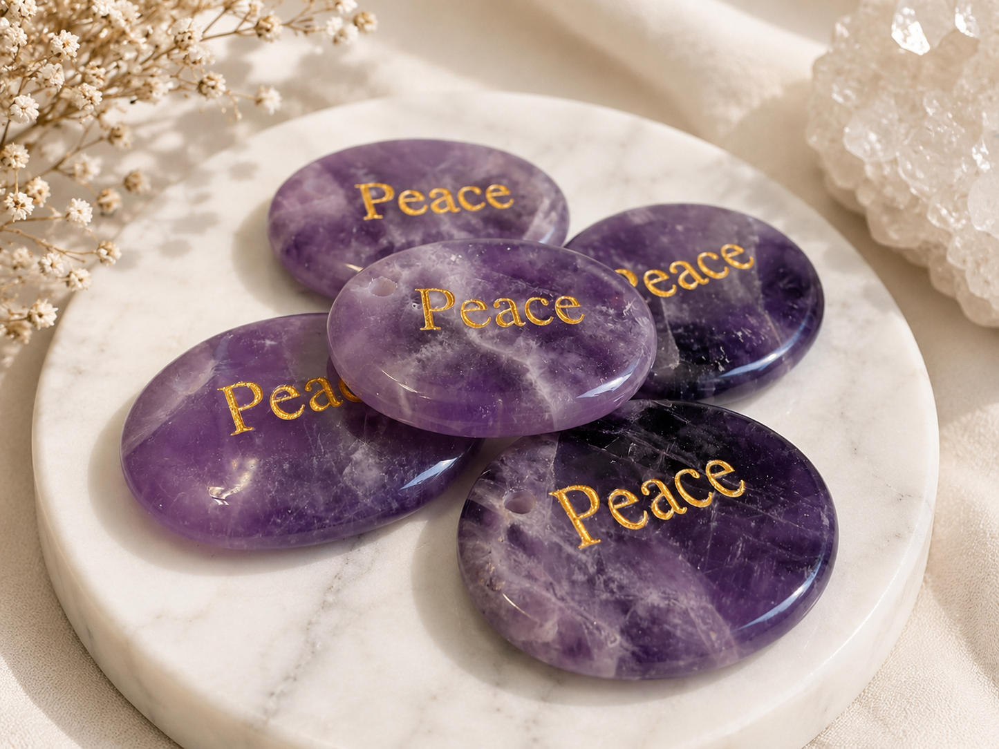 Engraved Crystal Thumbstone