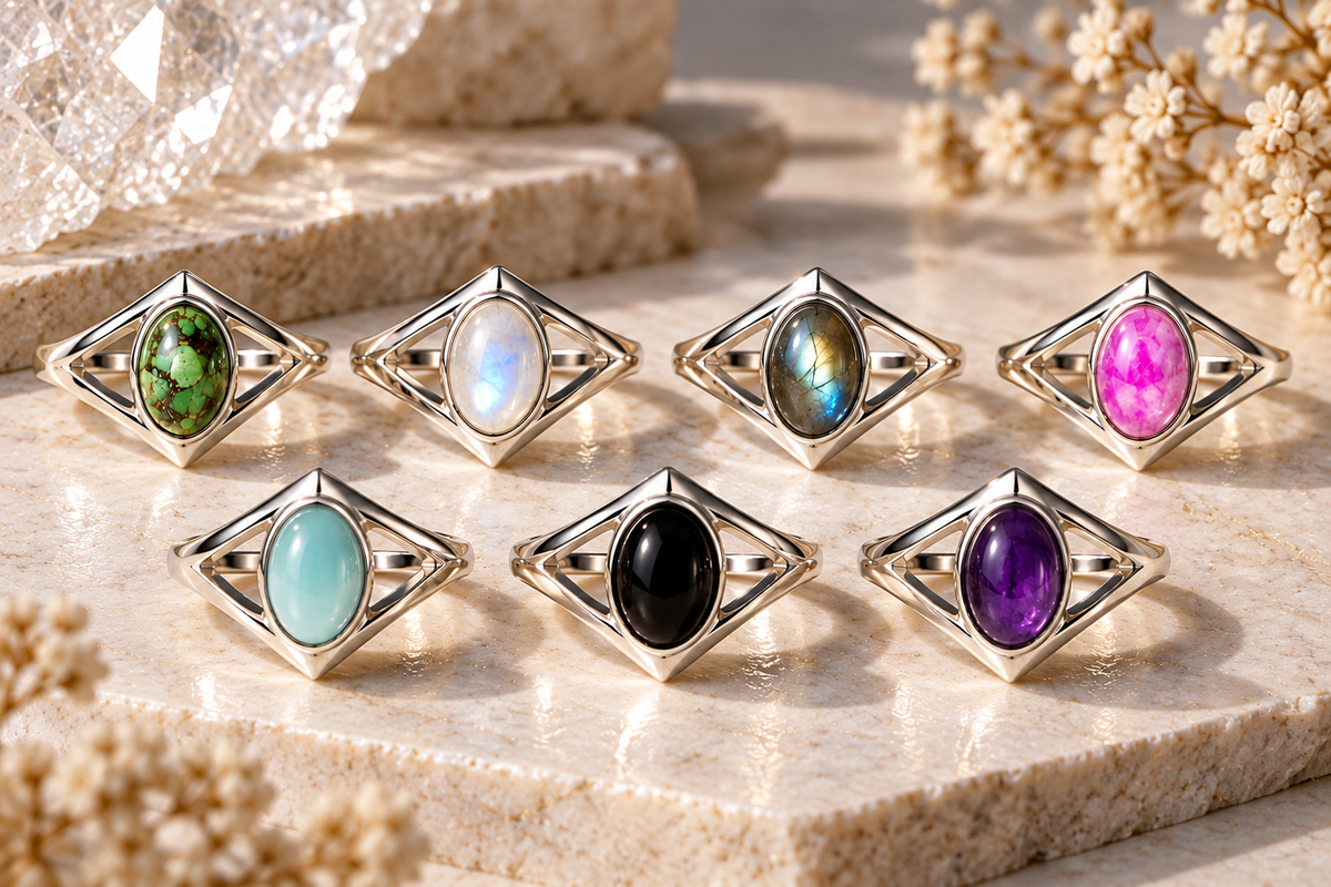 NEW Evil Eye Style Crystal Silver Plated Rings