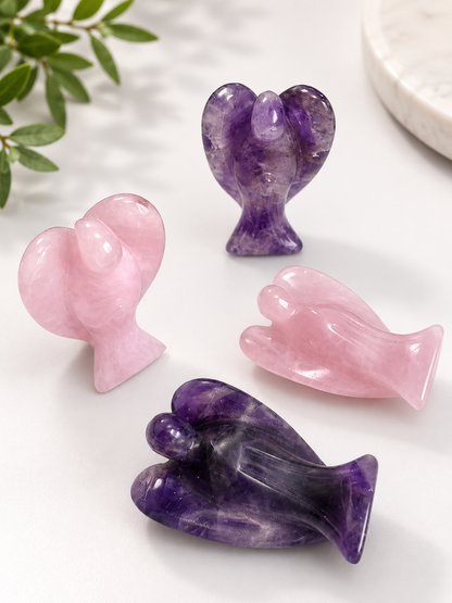 Crystal Angel Carvings - 2"