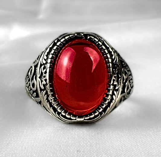 Celtic Aura Red Signet ring