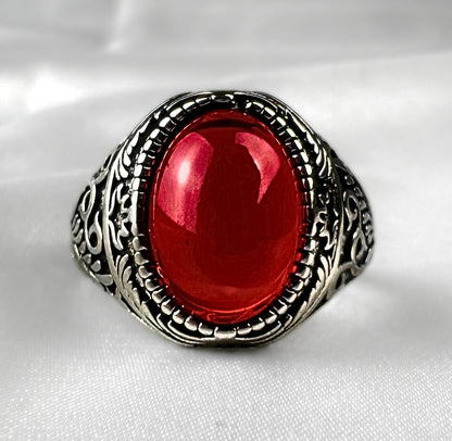 Celtic Aura Red Signet ring