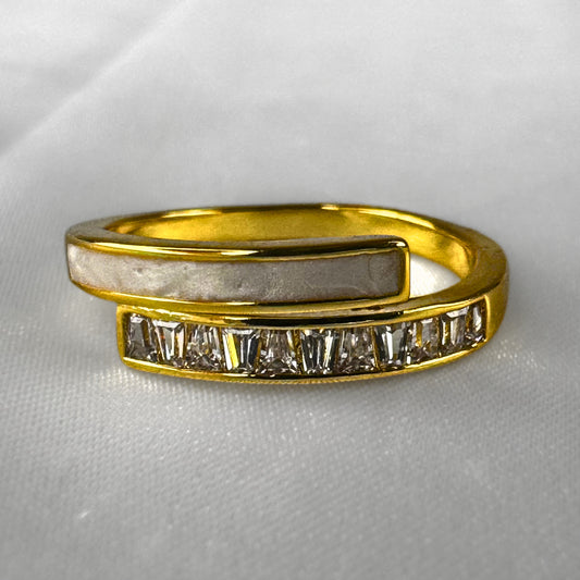 Zircon Gold Plated Wrap Ring