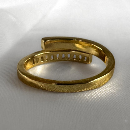 Zircon Gold Plated Wrap Ring