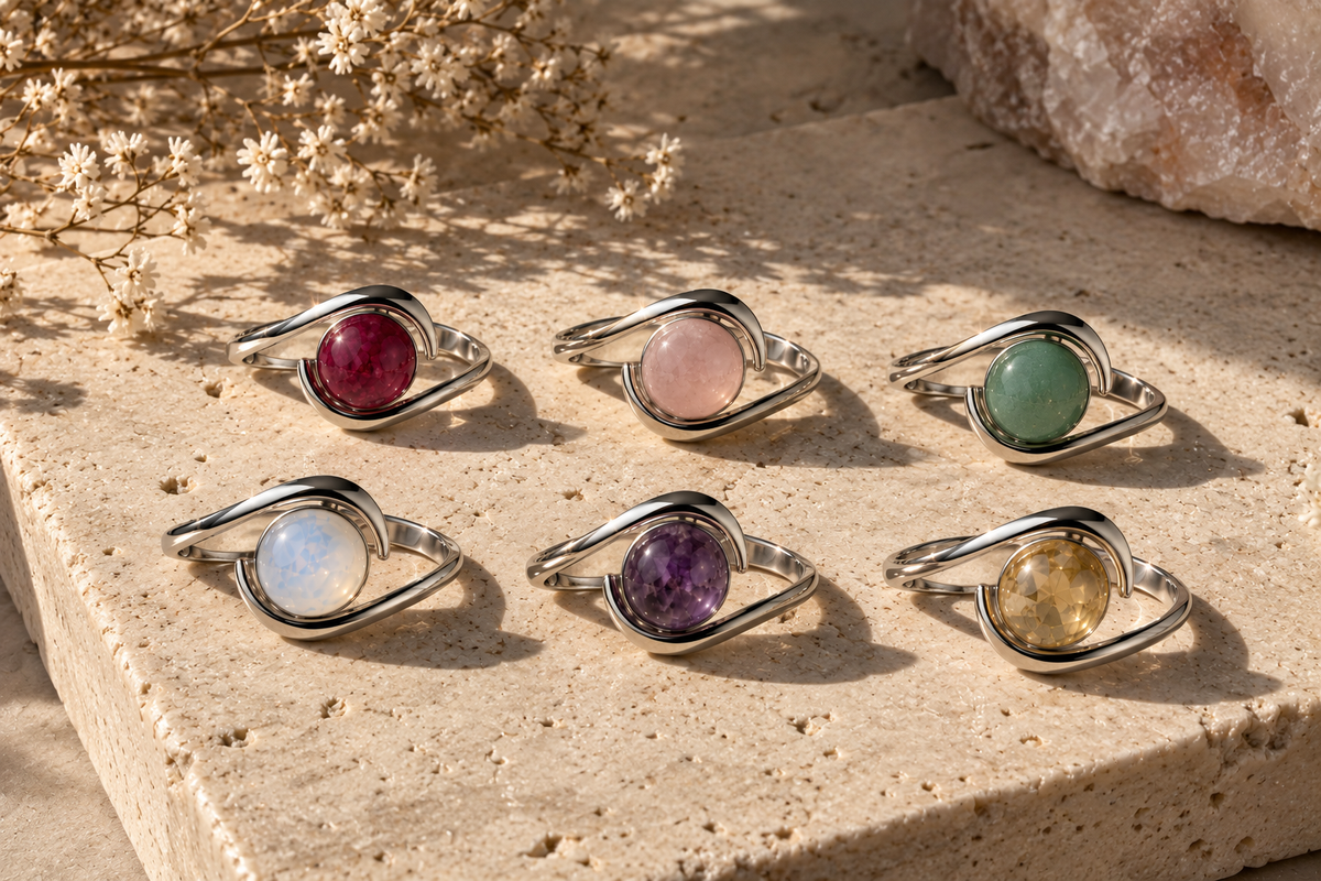 NEW Bypass Crystal Silver Plated Rings