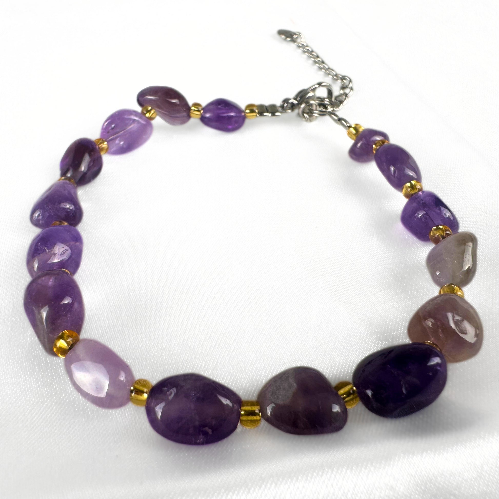 Amethyst Crystal Bead Bracelet