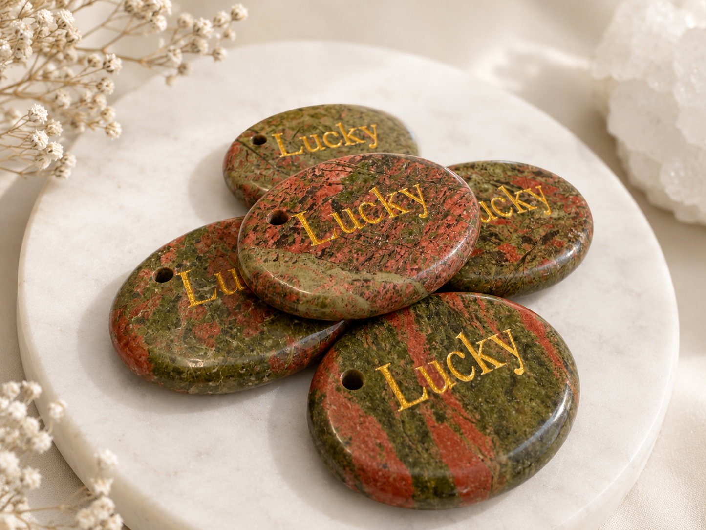 Engraved Crystal Thumbstone