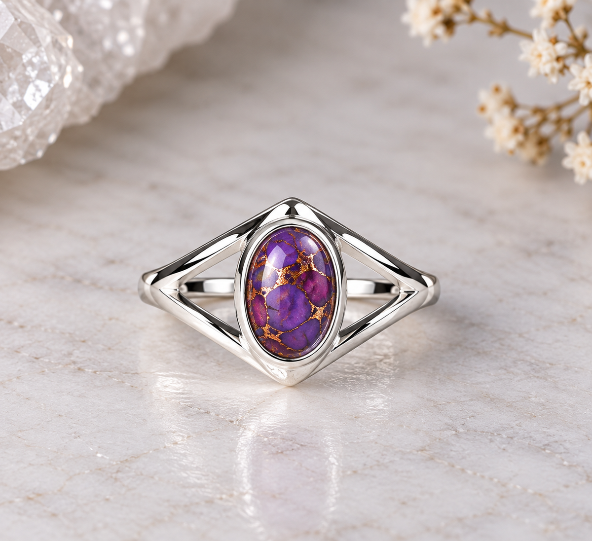 NEW Evil Eye Style Crystal Silver Plated Rings