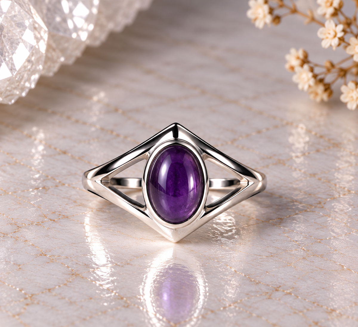 NEW Evil Eye Style Crystal Silver Plated Rings
