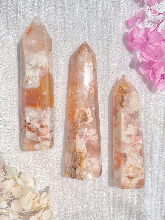 Flower Agate Crystal  Point