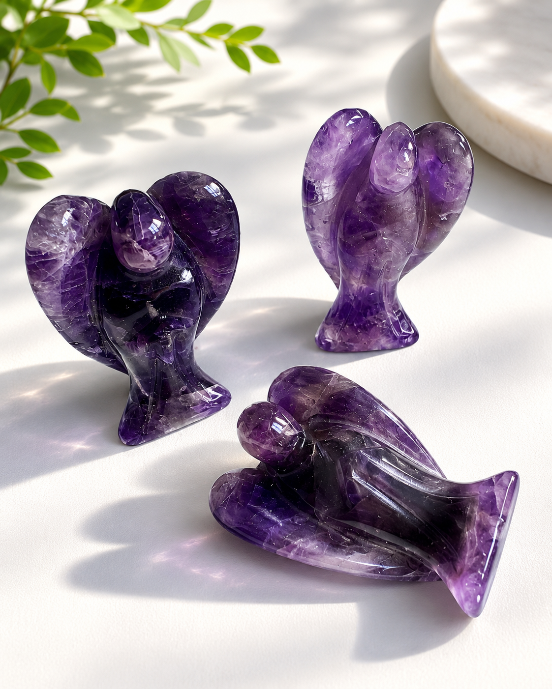 Crystal Angel Carvings - 2"
