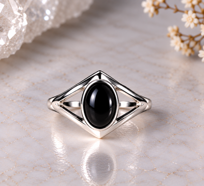NEW Evil Eye Style Crystal Silver Plated Rings