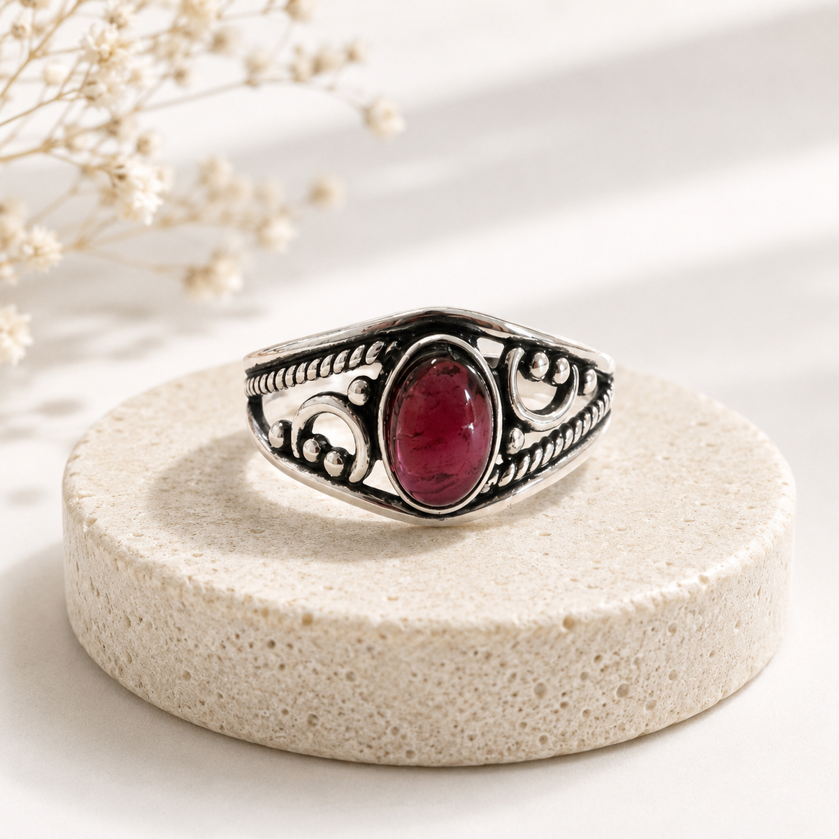 NEW Oval Patterned Marquise Silver Plated Rings