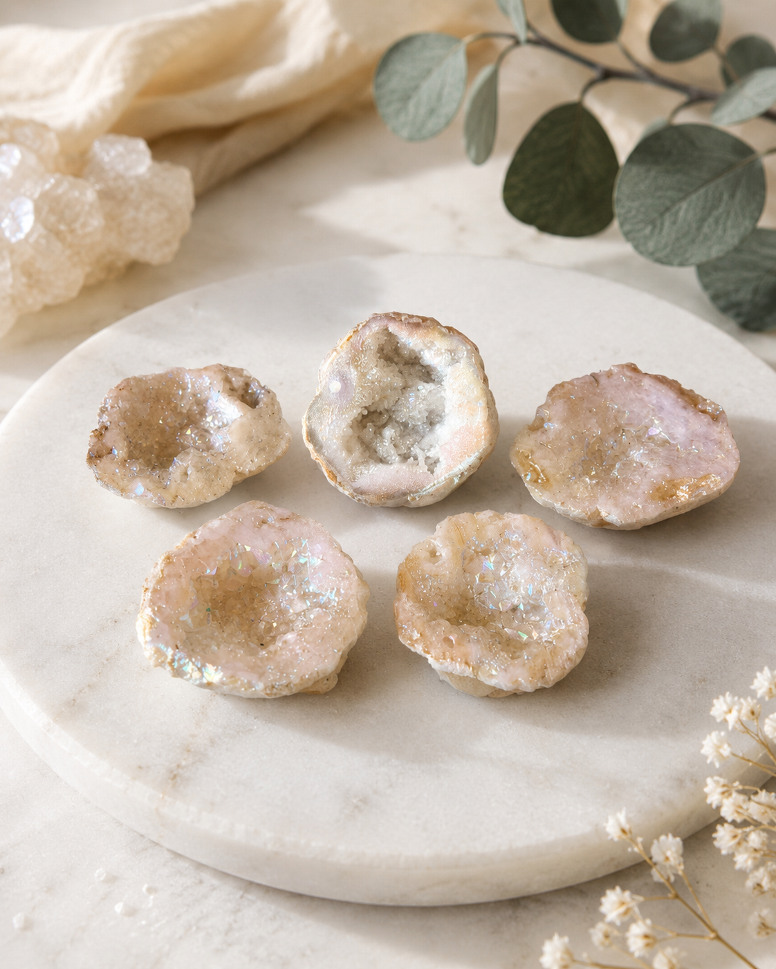 Angel Aura Geode Halves