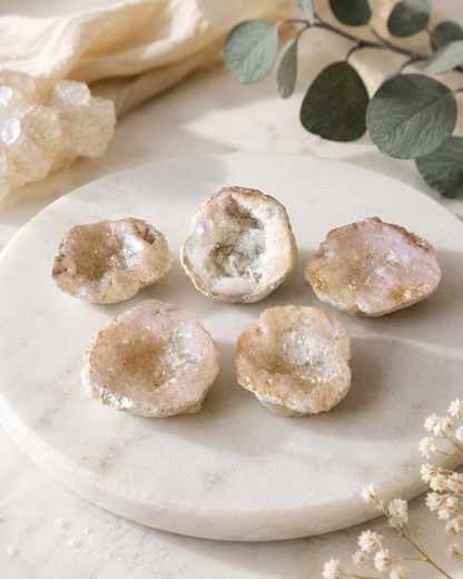 Angel Aura Geode Halves