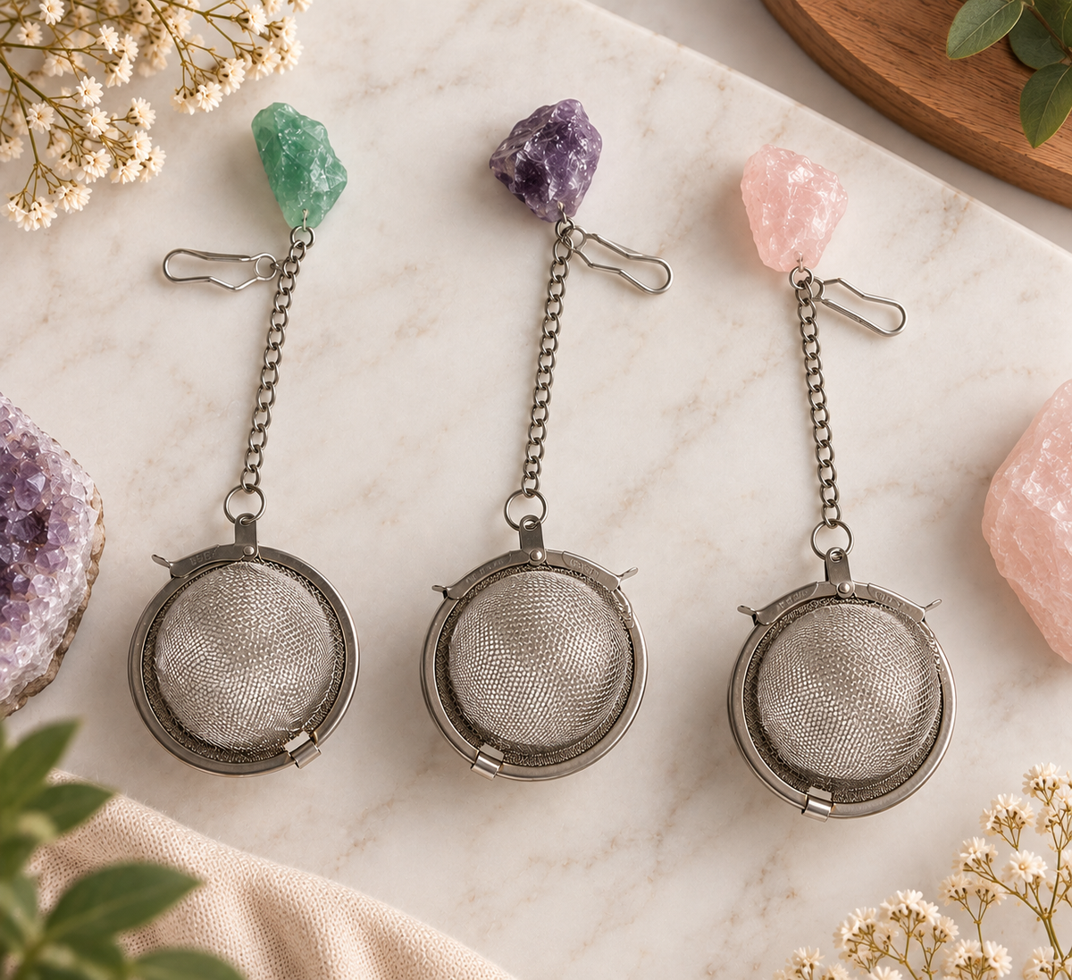 Crystal Tea Strainers