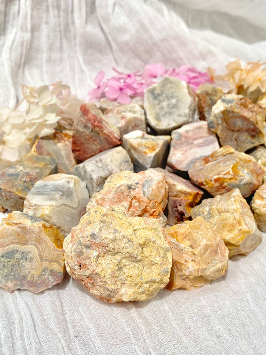 Rough Crazy Lace Agate Crystal