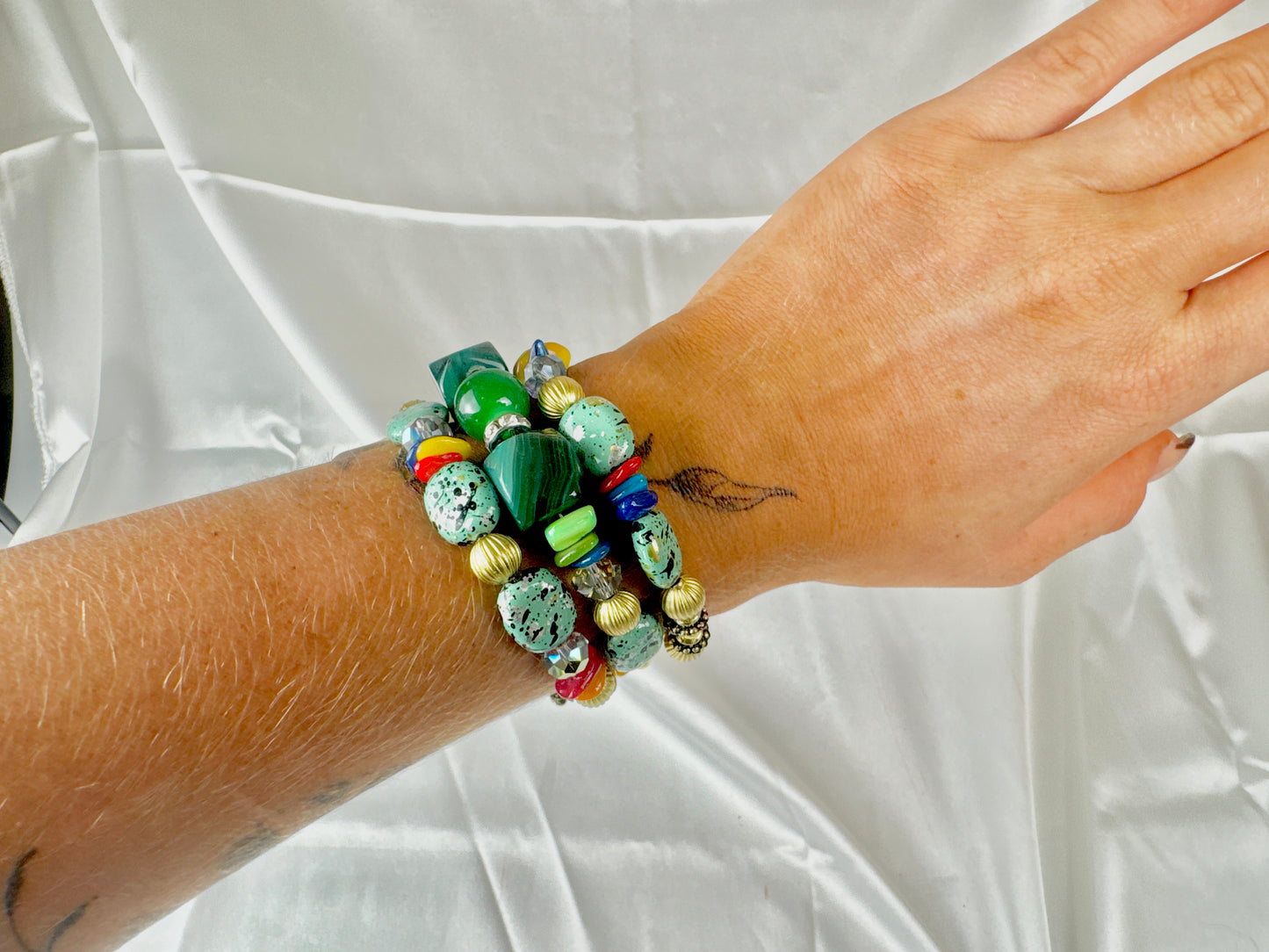Green Spiral Bracelet