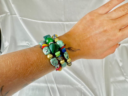 Green Spiral Bracelet
