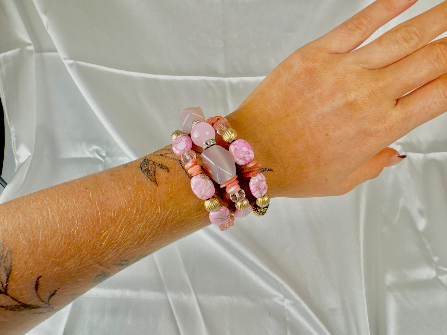 Pink Spiral Bracelet