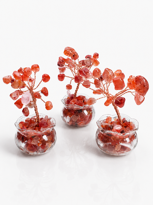 Red Agate Mini Crystal Gem Tree