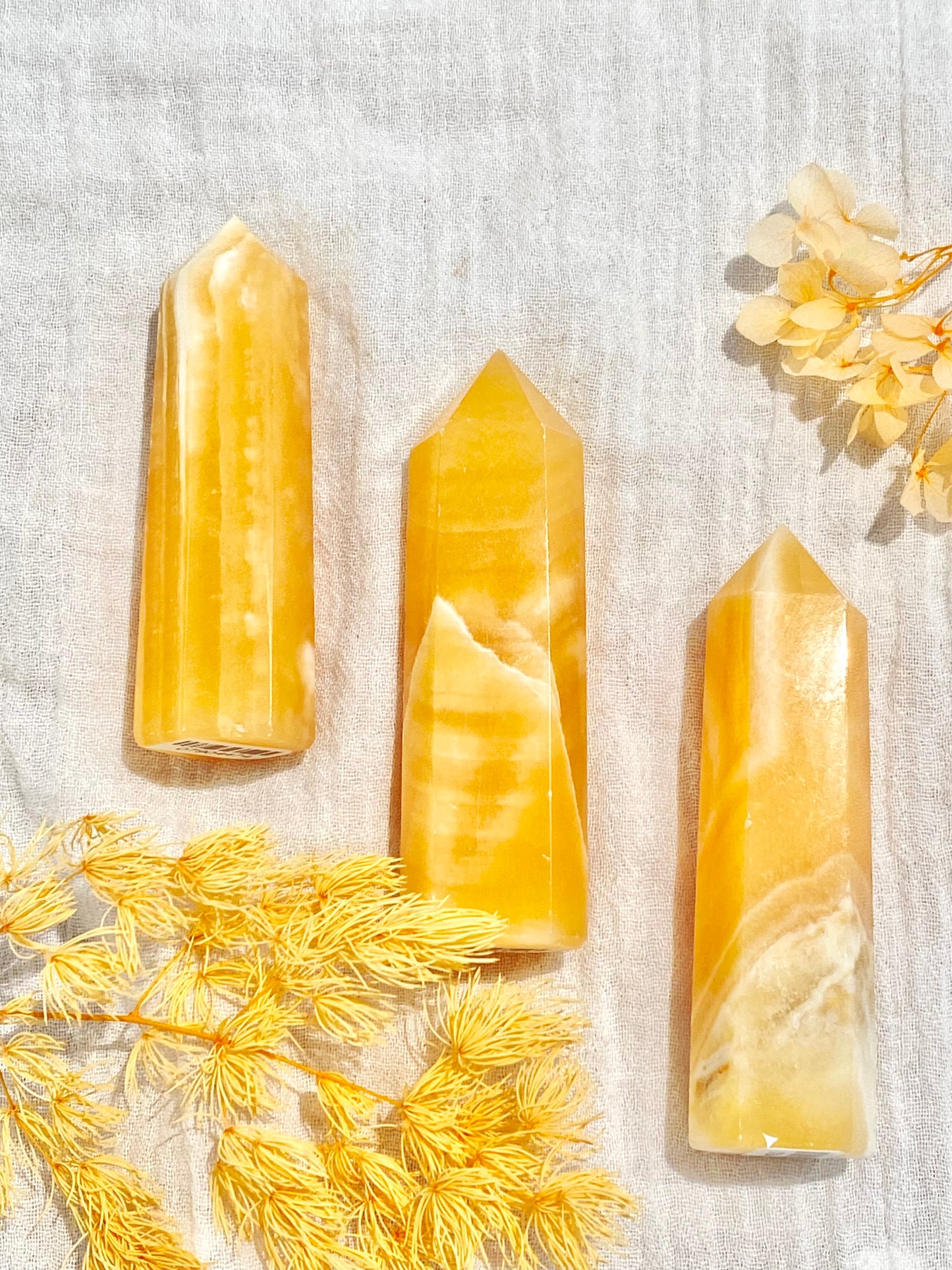 Yellow/Orange Calcite Crystal Point (M)