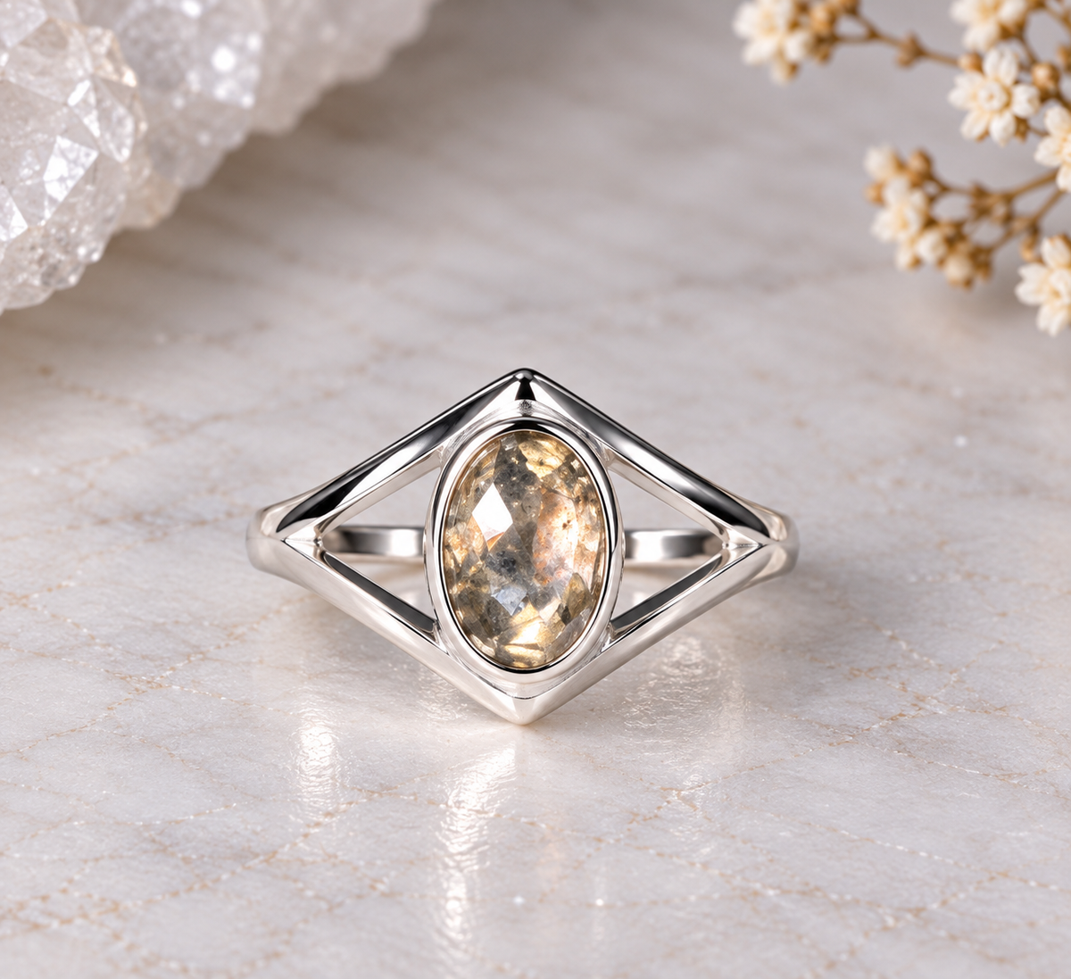 NEW Evil Eye Style Crystal Silver Plated Rings