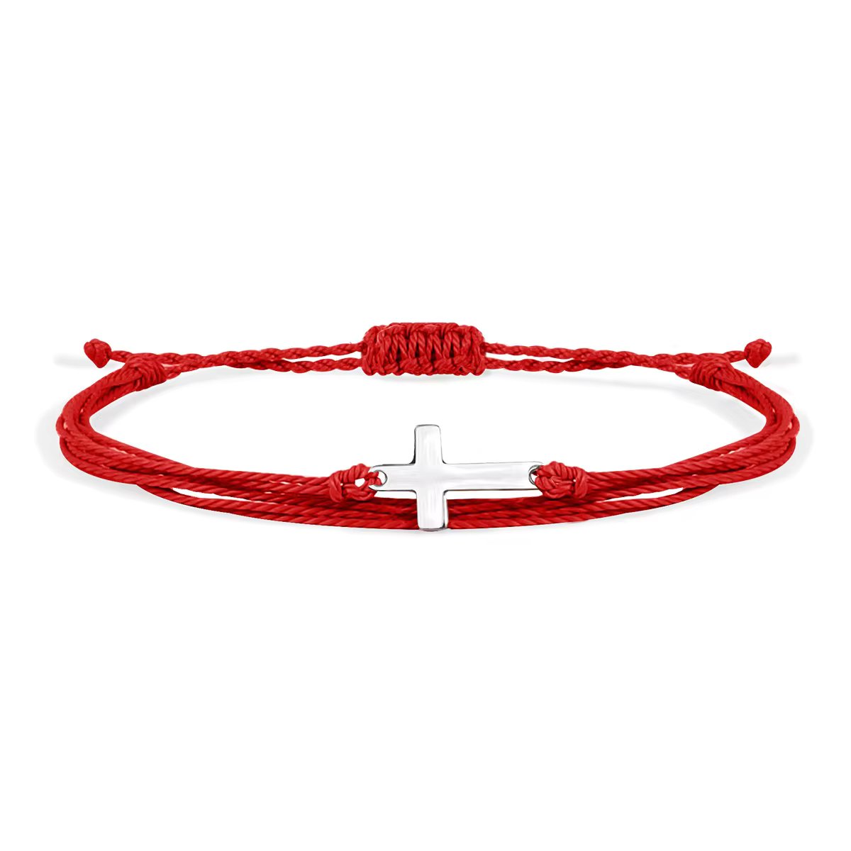 Corded Cross Adjustable Bracelets