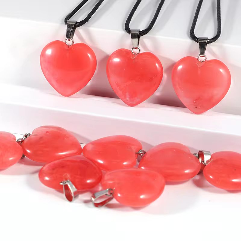 Foxy Crystal Heart Necklaces