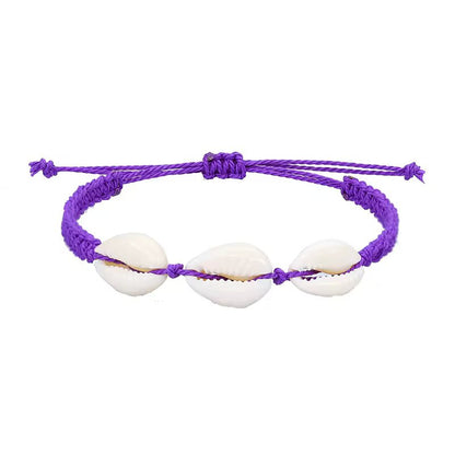 Adjustable Woven Shell Bracelets