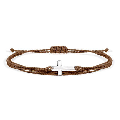 Corded Cross Adjustable Bracelets