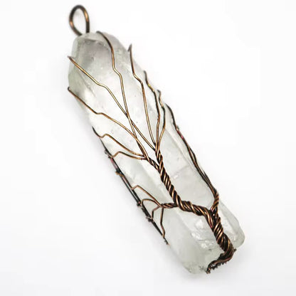 Foxy Wire Wrapped Aura Pendant Necklaces