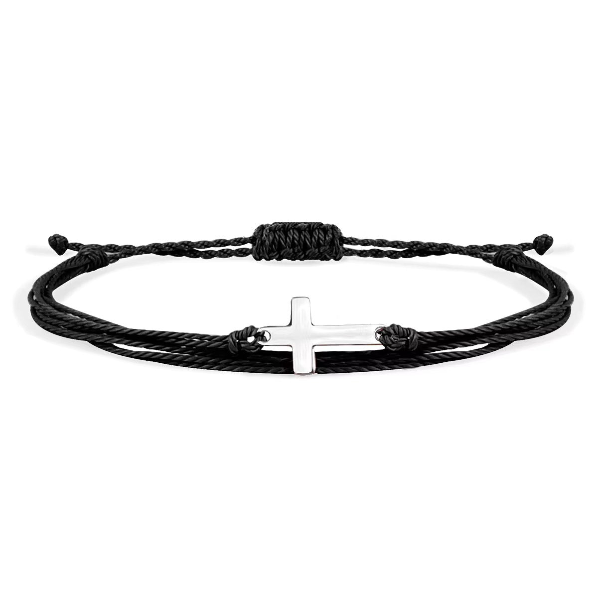 Corded Cross Adjustable Bracelets