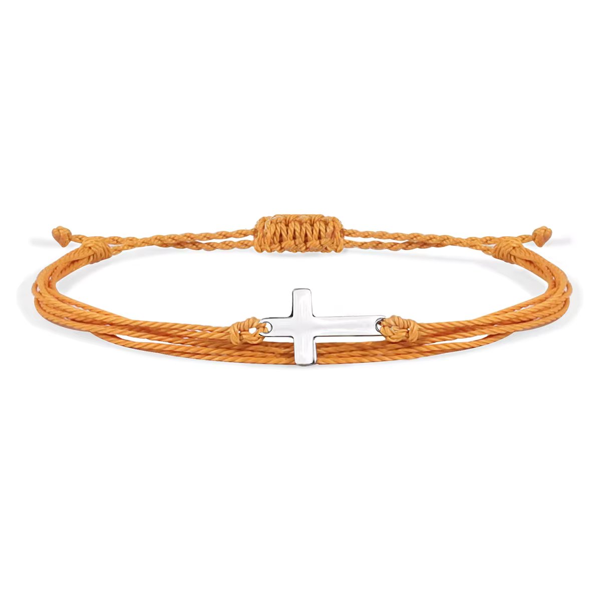 Corded Cross Adjustable Bracelets