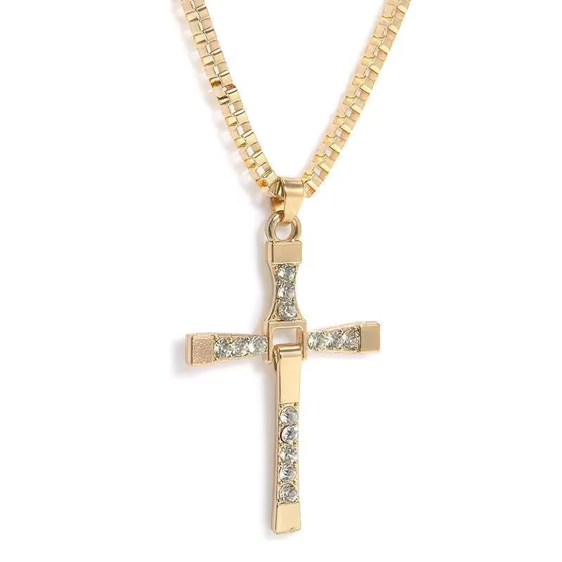 Foxy Alloy Cross Necklace