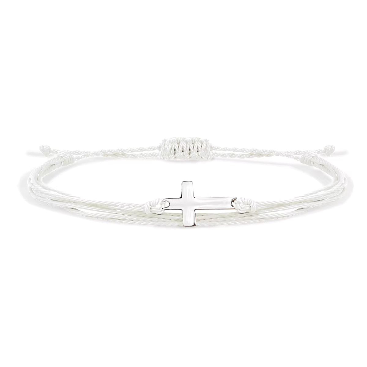 Corded Cross Adjustable Bracelets