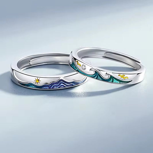 Adjustable Alloy Mountain and Sea Rings