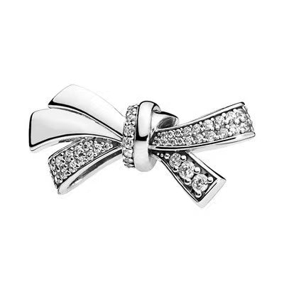 Large Diamante Bow Charm