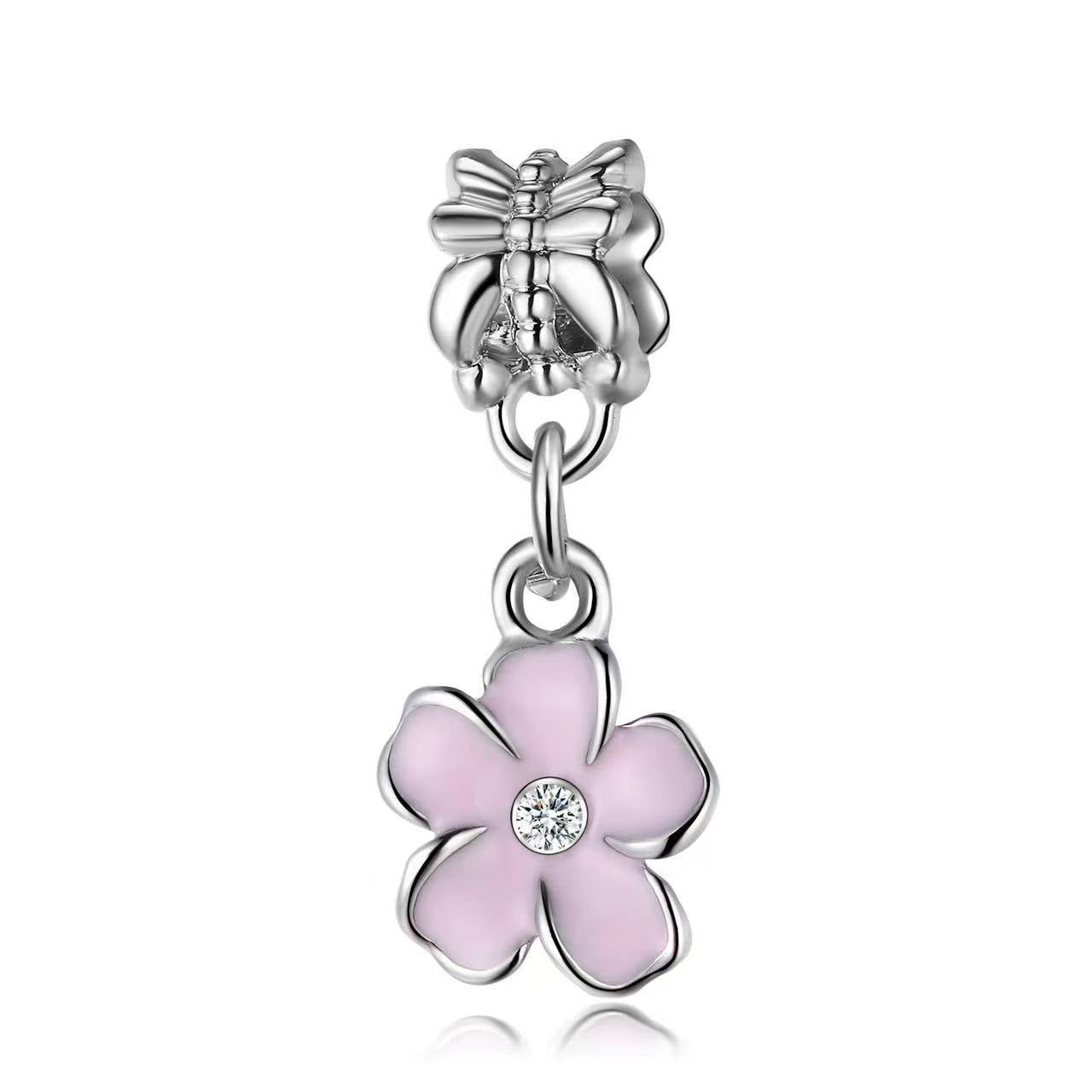 Enamel Sakura Flower Charm