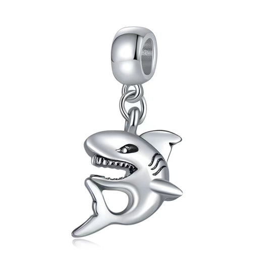 Dangly Shark Silver Charm