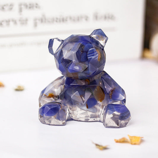 Blue Chip Resin Teddy Bear - Dylan's Den Crystal Shop