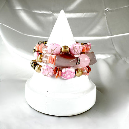 Pink Spiral Bracelet