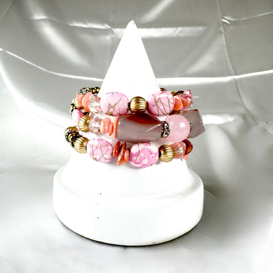 Pink Spiral Bracelet