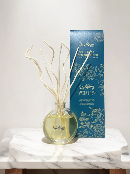 Potters Crouch Uplift Wellness Reed Diffuser with Juniper, Lemon & Kaffir Lime - 125ml