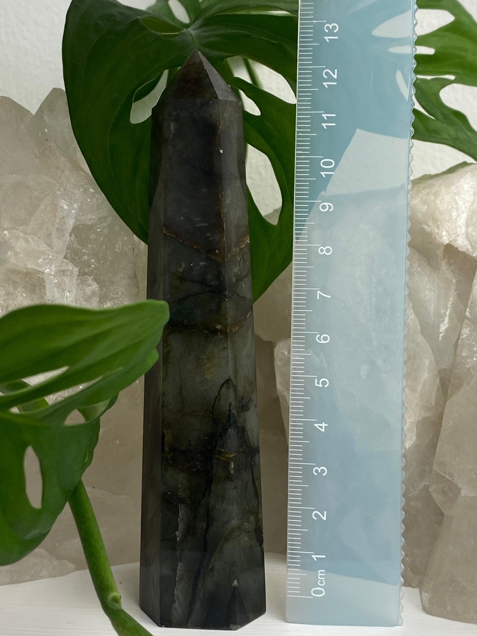 labradorite crystal point