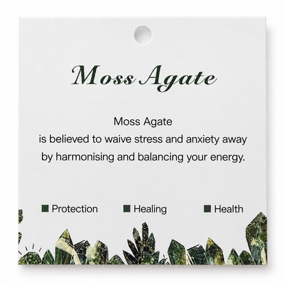 MOSS AGATE Crystal Beaded Bracelets