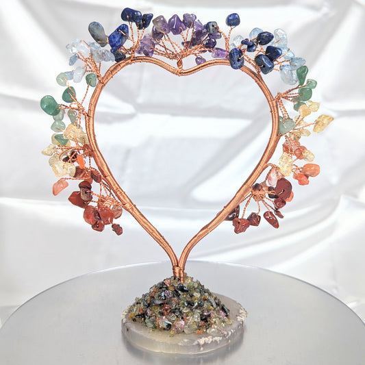 Heart Mixed Crystal Chip Base Gem Trees