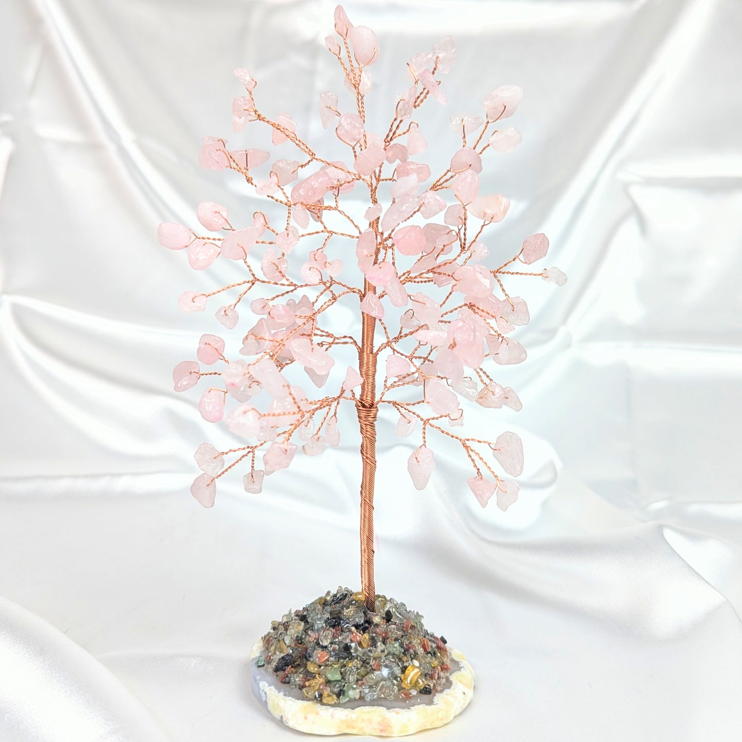 Medium Rose Quartz Crystal Chip Gem Tree